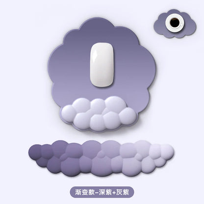 Silicone Cloud Mouse Pad Keyboard Wrist Rest Set