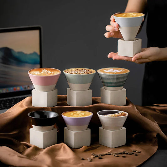 Cone Shape Pottery Tea Coffee Cup