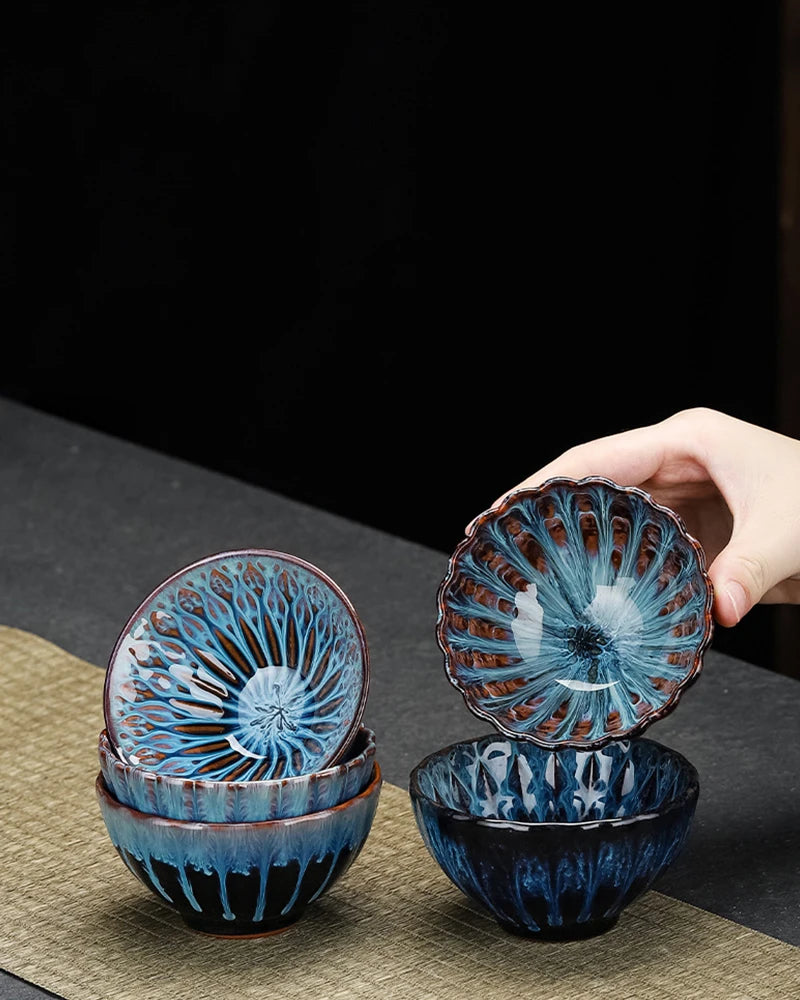 kiln transformed ceramic tea cup