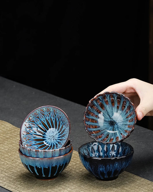 kiln transformed ceramic tea cup