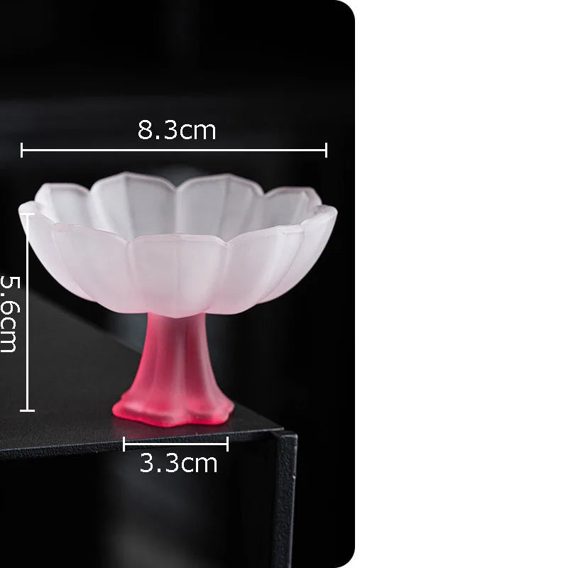 Lotus Flower Glass Tea Cup