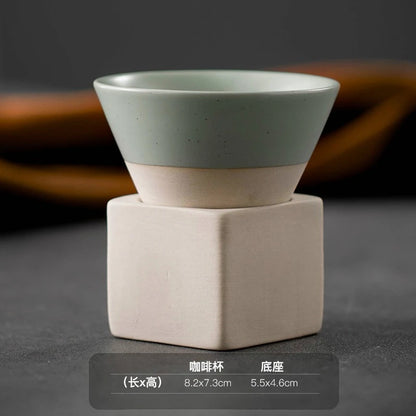 Cone Shape Pottery Tea Coffee Cup