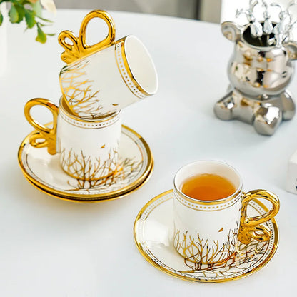 6-piece Set Espresso Cups Tea Set