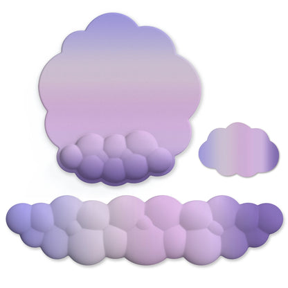 Silicone Cloud Mouse Pad Keyboard Wrist Rest Set