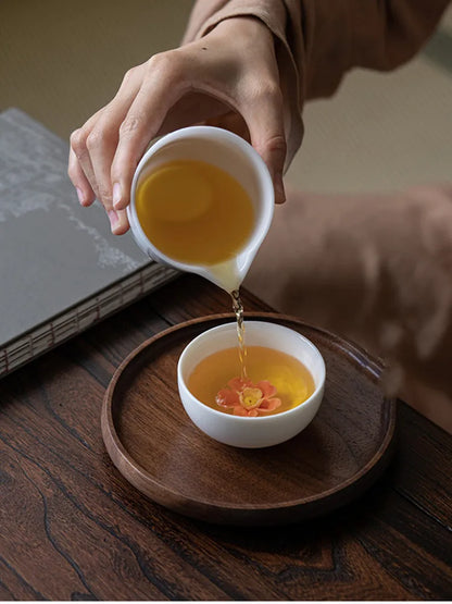 Mutton Fat Jade White Porcelain Teacup