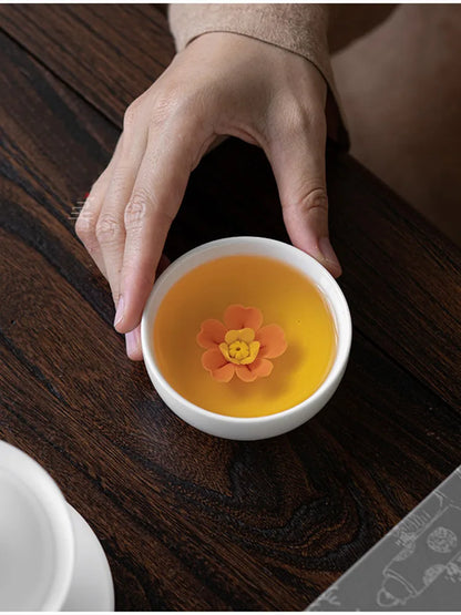 Mutton Fat Jade White Porcelain Teacup