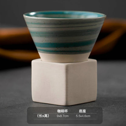 Cone Shape Pottery Tea Coffee Cup