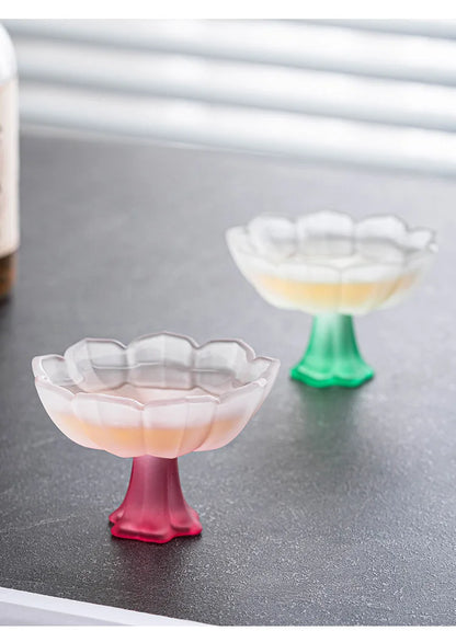 Lotus Flower Glass Tea Cup