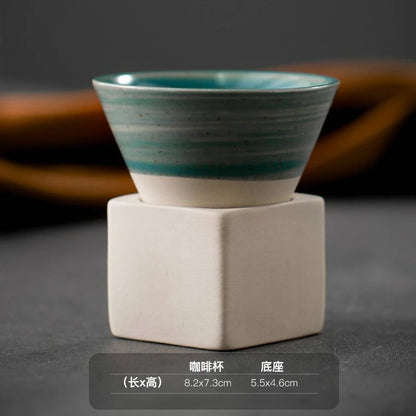 Cone Shape Pottery Tea Coffee Cup